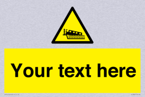 Custom warning grounding narrow boat on lock cill